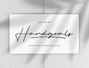 Handgoals font