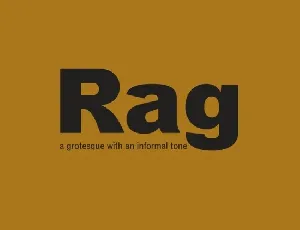 Rag Family font