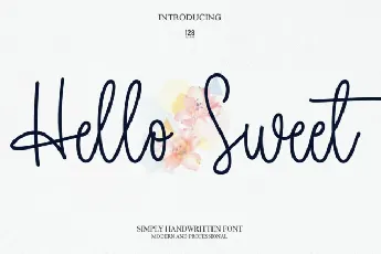 Hello Sweet Script font