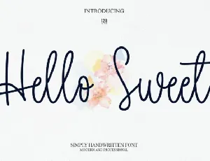 Hello Sweet Script font