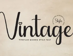 Vintage Script Typeface font