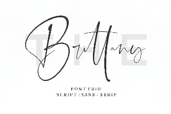 The Brittany Trio Free font