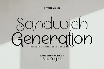 Sandwich G Demo font