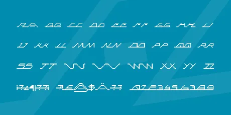 MEGA SLANT LINE font