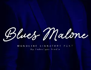 Blues Malone Monoline Signature font