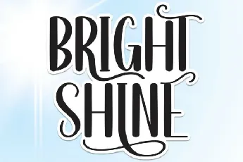 Bright Shine Display font