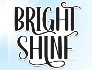 Bright Shine Display font