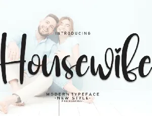 Housewife Script font