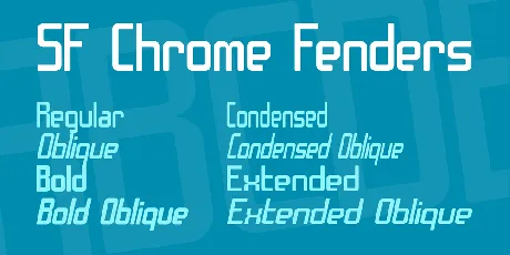 SF Chrome Fenders font