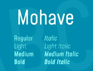 Mohave Family font