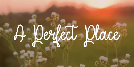 A Perfect Place font