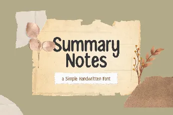 Summary Notes font