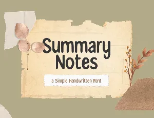 Summary Notes font
