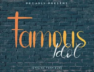 Famous Idol Script font