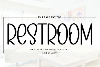 Restroom Display font