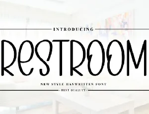 Restroom Display font