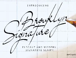 Brouklyn Signature font