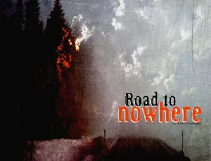 Road to nowhere font