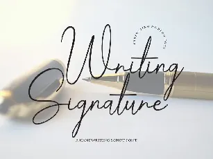 Writing Signature font