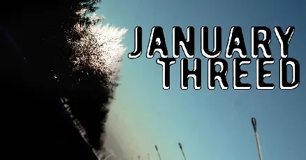 January Threed font