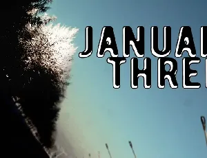 January Threed font