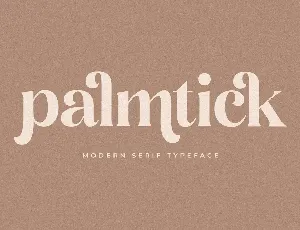 Palmtick font