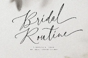 Bridal Routine font