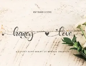 Haney Love Calligraphy font