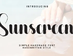 Sunscreen Script font