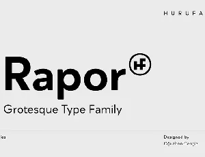 Rapor Family font