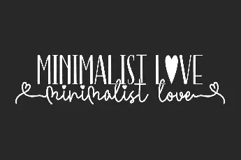 Minimalist Love Demo font