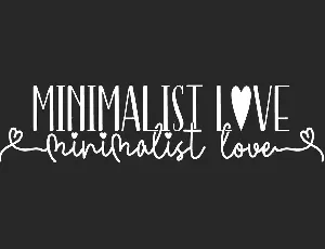 Minimalist Love Demo font