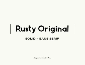 Rusty Sans Serif font