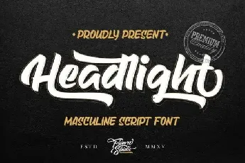 Headlight Script font