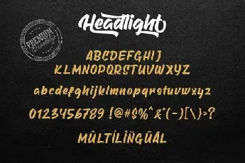 Headlight Script font