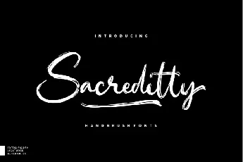 Sacreditty Handbrush font