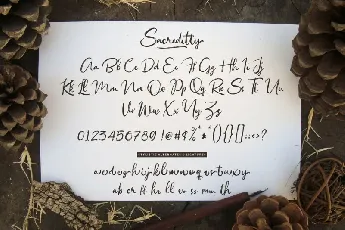 Sacreditty Handbrush font