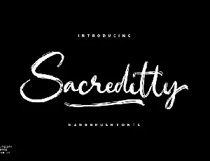 Sacreditty Handbrush font