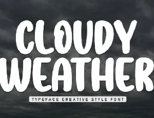 Cloudy Weather Display font