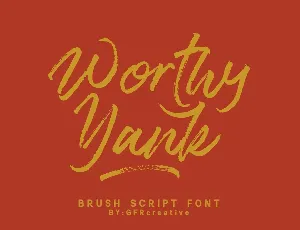 Worthy Yank font