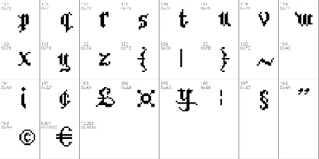 Bitmgothic font