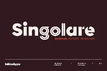 Singolare font