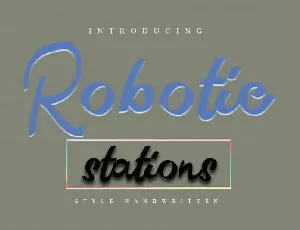 Robotic Stations Display font