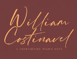 William Costinavel Handwritten font