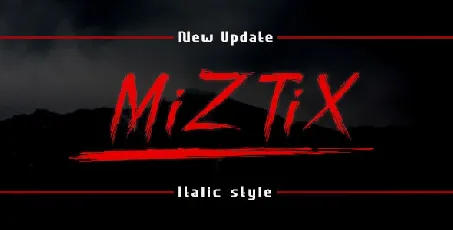 MiZTiX Brush font