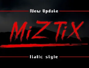 MiZTiX Brush font