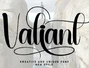 Valiant Script font