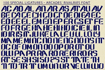 ARCADES RIVALRIES DEMO font