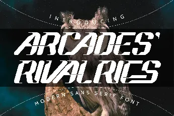 ARCADES RIVALRIES DEMO font