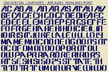 ARCADES RIVALRIES DEMO font